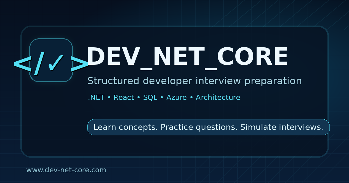 DEV_NET_CORE | Developer Interview Preparation
